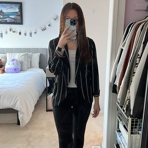 Sienna Sky black & white striped blazer - size XS